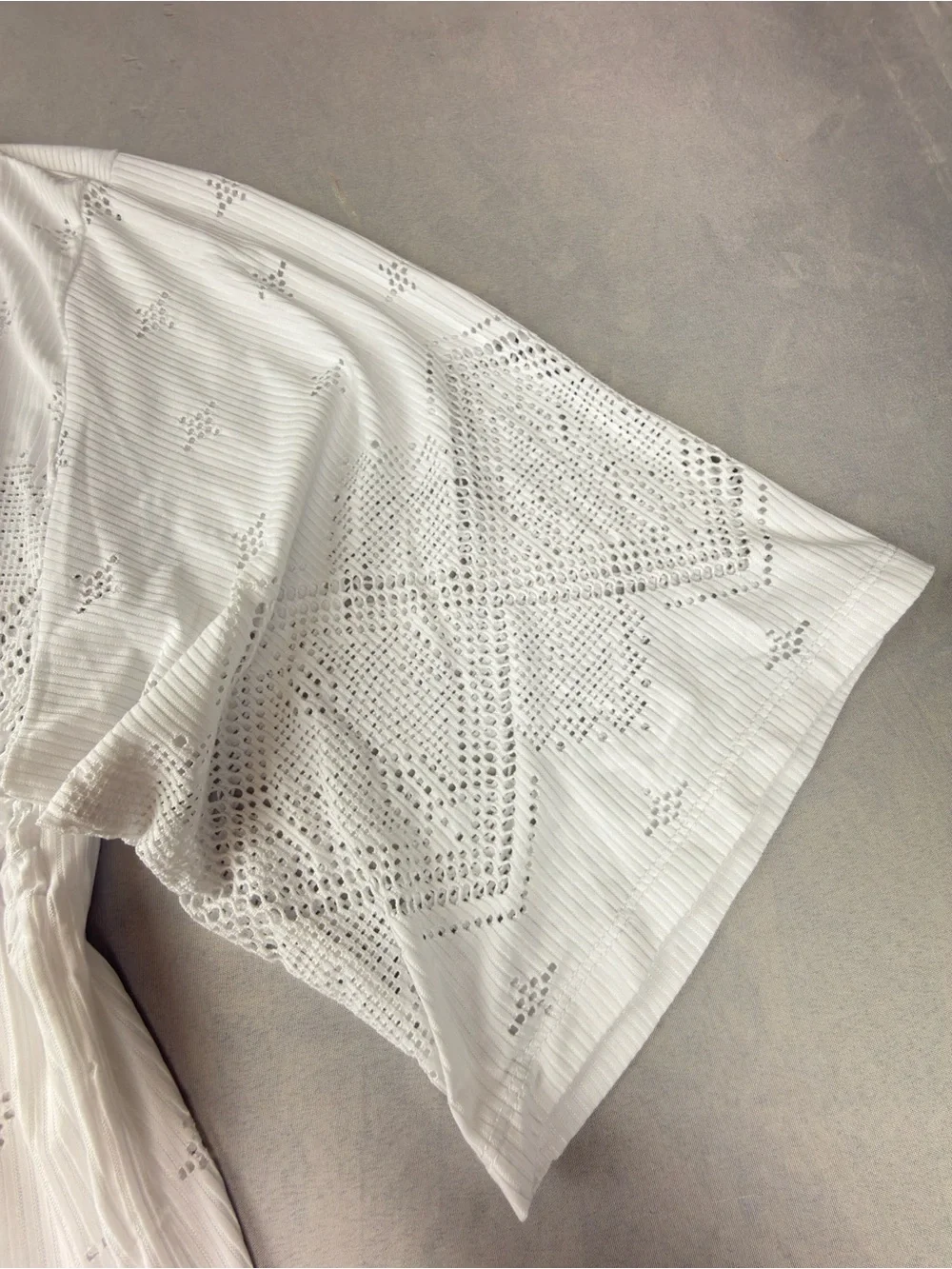Dotti White Crochet Drawstring Swim Coverup